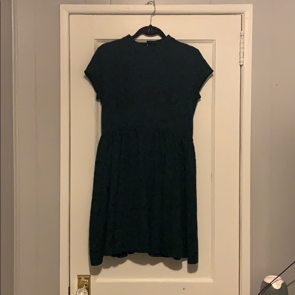 Deep Green and Black Dress